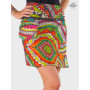 jupe africaine colorée, jupe a poche reversible, jupe multicolore, jupe sacoche, jupe ethnique, jupe pagne