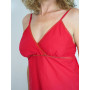 caraco rouge, t shirt sans manche rouge, debardeur rouge, haut cache coeur bretelle, top a volant